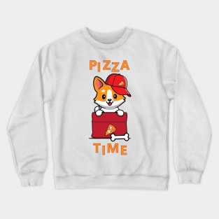 Dog Pizza Delivery Design Crewneck Sweatshirt